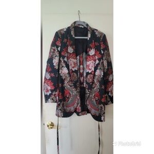 Comme des Garcons Black and Red Floral Jacket